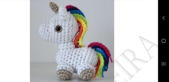 Receita de amigurumi Unicórnio em português