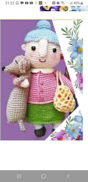 Receita de Amigurumi Vovó Tradução