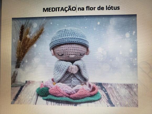 Receita de crochê Meditação na flor de lotus