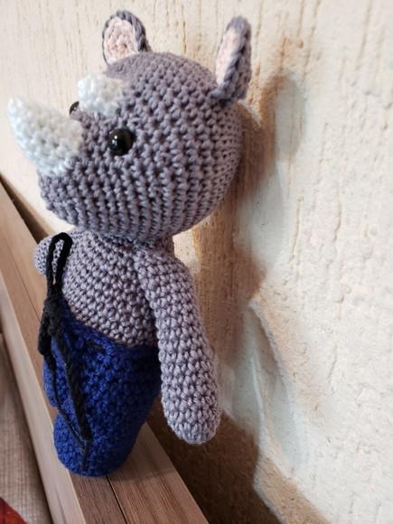 Rinoceronte em Crochê - Amigurumi