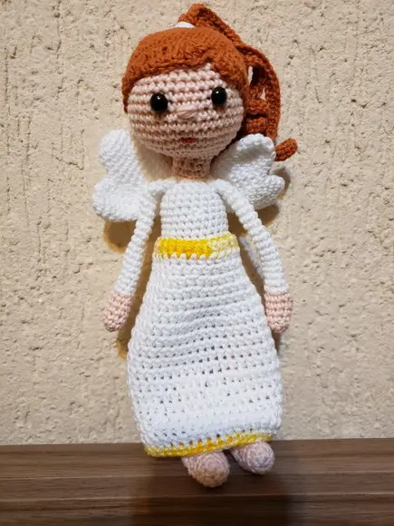 Boneca Anjo em Crochê - Amigurumi