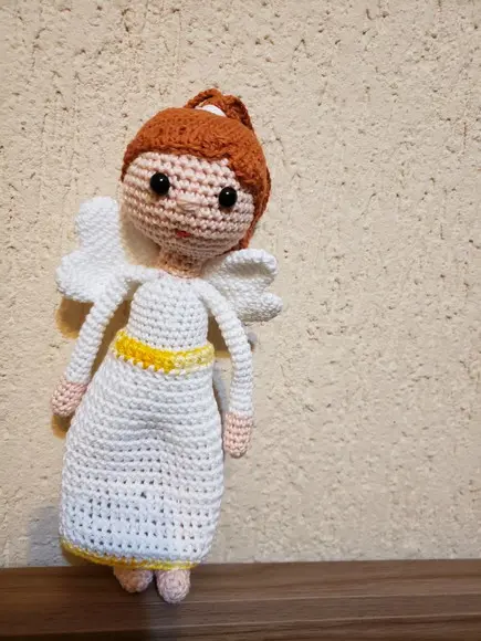 Boneca Anjo em Crochê - Amigurumi