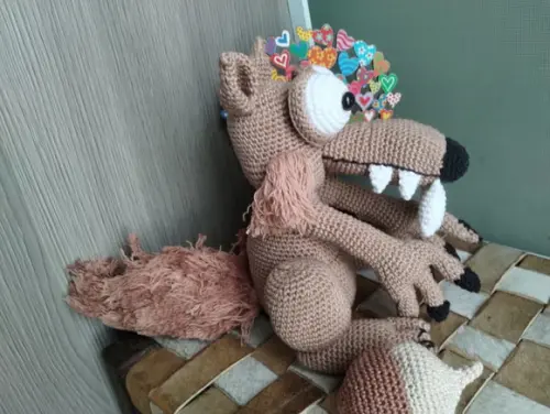 Esquilo Scrat em Crochê - Amigurumi