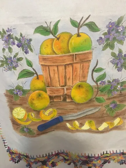 PANO DE PRATO DE LARANJAS