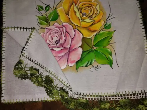 Pano de Prato, Pintado à Mão