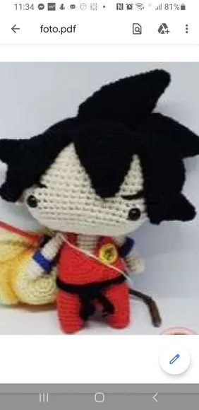 Receita amigurimi personagem de animê (8)