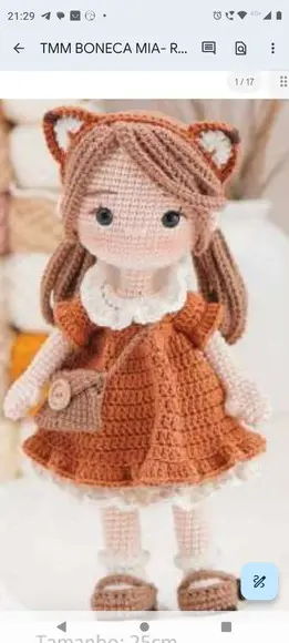 Receita Amigurumi Boneca (4) Tradução