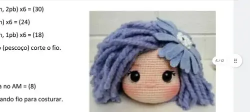 Receita Amigurumi Boneca (7) Tradução