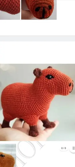 Receita Amigurumi Capivara