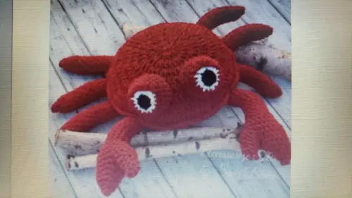 receita amigurumi Caranguejo ALmofada trad