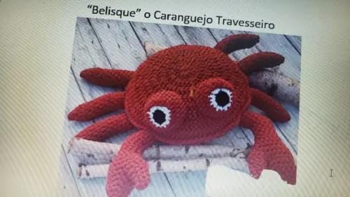 receita amigurumi Caranguejo ALmofada trad