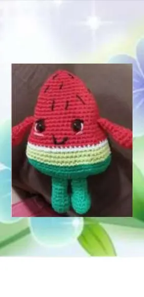 receita amigurumi chaveiro MELANCIA trad