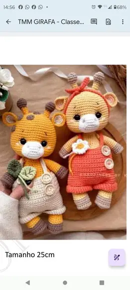 Receita Amigurumi Girafa- Casal (6) Tradução