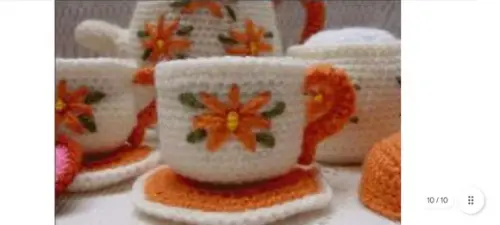 Receita Amigurumi Jogo de Chá Trad