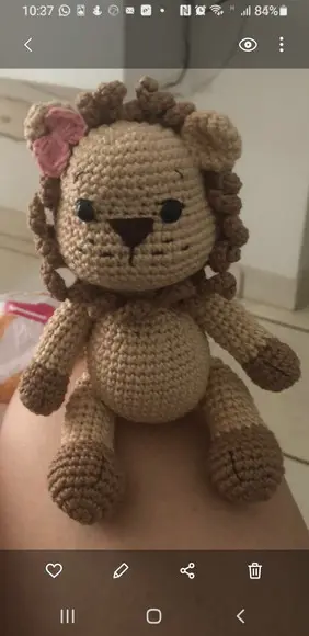 receita amigurumi LEÃO (6) tradução