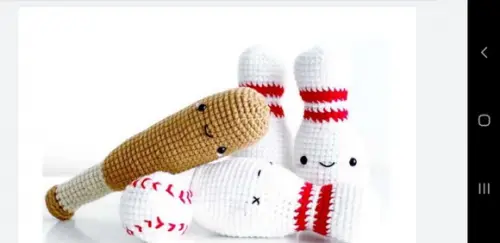 receita amigurumi material esportivo tradução