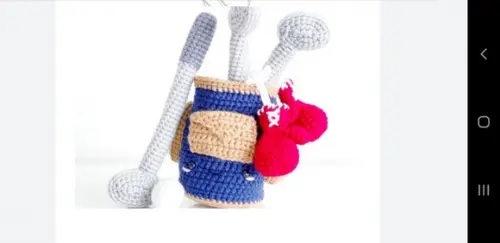 receita amigurumi material esportivo tradução
