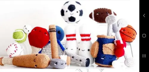 receita amigurumi material esportivo tradução
