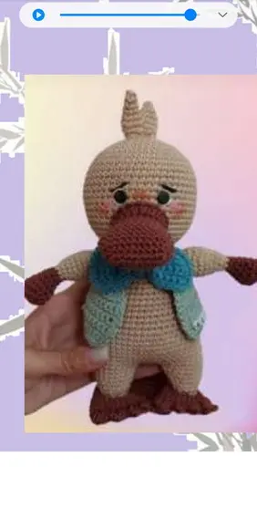 receita amigurumi ORNITORRINCO tradução