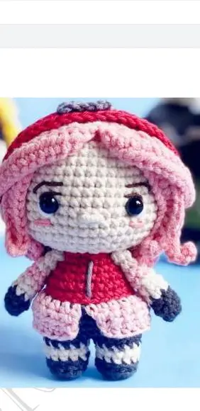 receita amigurumi personagem animê (4)