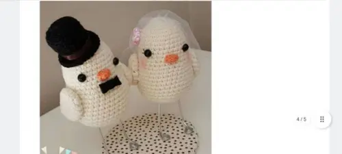 Receita Amigurumi Pássaros Noivos