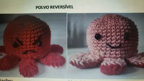 receita amigurumi POLVO REVERS[IVEL em português