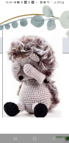 Receita Amigurumi Porco Espinho