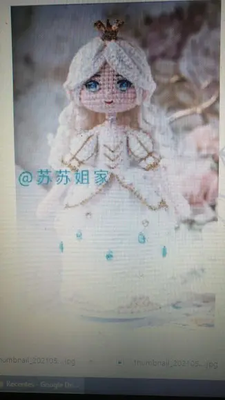receita amigurumi Princesa CHINESA tradução