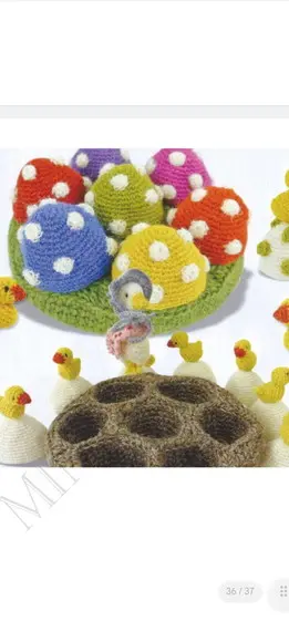 Receita Amigurumi Sra Ganso e Filhotes (tradução)