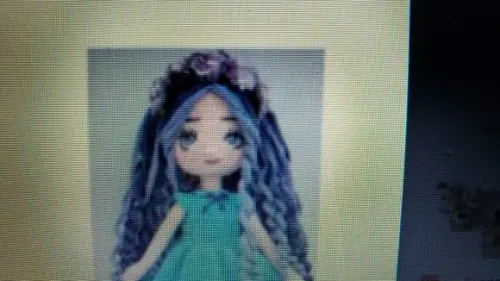 Receita Boneca Com Vestido Azul Tradução