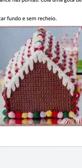 Receita Crochê Casinha de Natal