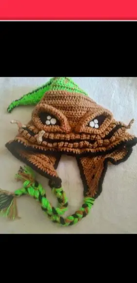 receita CROCHÊ CAPUZ DE HALLOWEEN