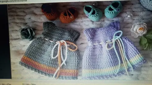 Receita Crochê Vestido e Sapato Boneca Turca