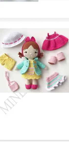 Receita De Amigurumi Boneca (6)+ Acessórios