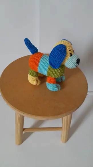 Receita de Amigurumi CACHORRO Colorido tradução