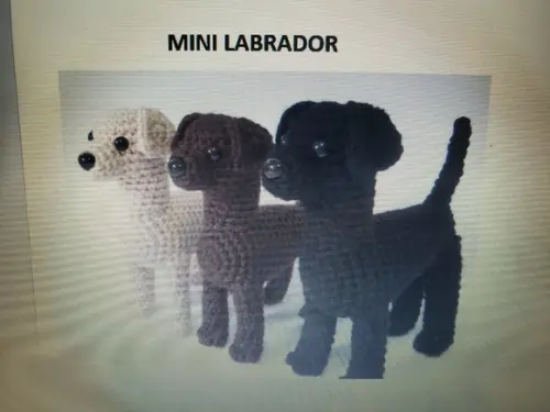 Receita de Amigurumi CACHORRO LABRADOR MINI tradução