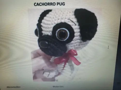 Receita de Amigurumi CACHORRO PUG tradução