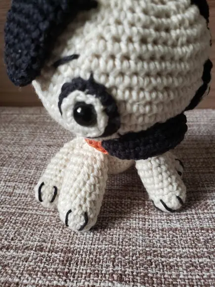 Receita de Amigurumi CACHORRO PUG tradução