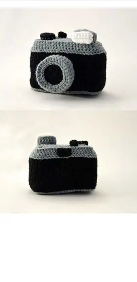 Receita de Amigurumi Câmera Fotográfica (2) Tradução