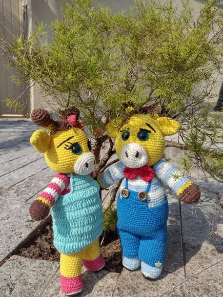 Receita de Amigurumi CASAL DE GIRAFAS tradução