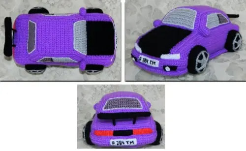 Receita de Amigurumi Carro Tradução