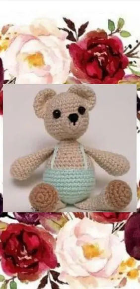 Receita de Amigurumi Chaveiro Urso tradução
