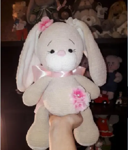 Receita de Amigurumi Coelha com Lã Veludo Tradução