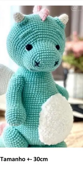 Receita de Amigurumi DRAGÃO (2) tradução