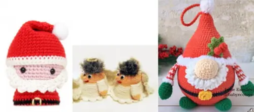 Receita de Amigurumi Enfeites de Natal (IV) tradução