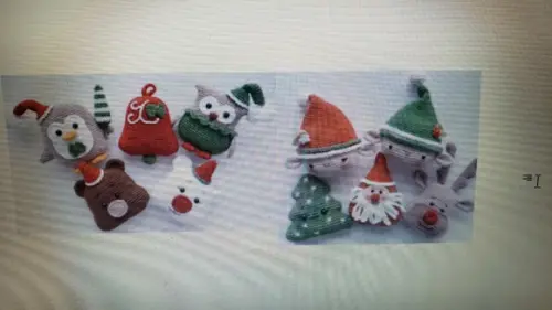 Receita de Amigurumi Enfeites de Natal 2 tradução