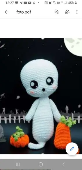 Receita de Amigurumi Fantasma tradução