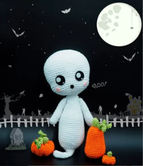 Receita de Amigurumi Fantasma tradução