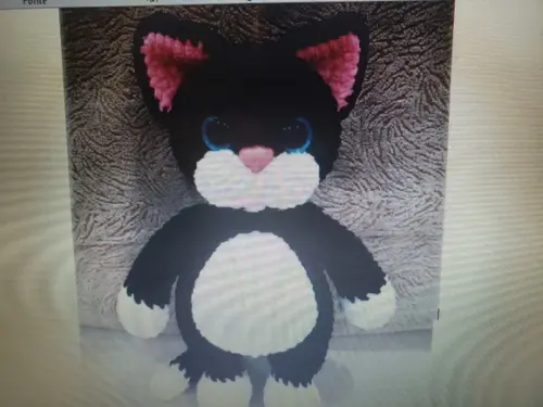 Receita de amigurumi GATO com lã veludo