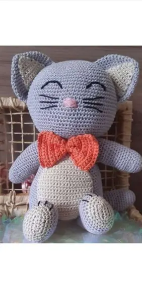 Receita de Amigurumi GATO trad